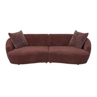 Megasofa Casoria -Studio- - Bordeaux/Schwarz, Modern, Kunststoff/Textil (260/76/115cm) - Mömax