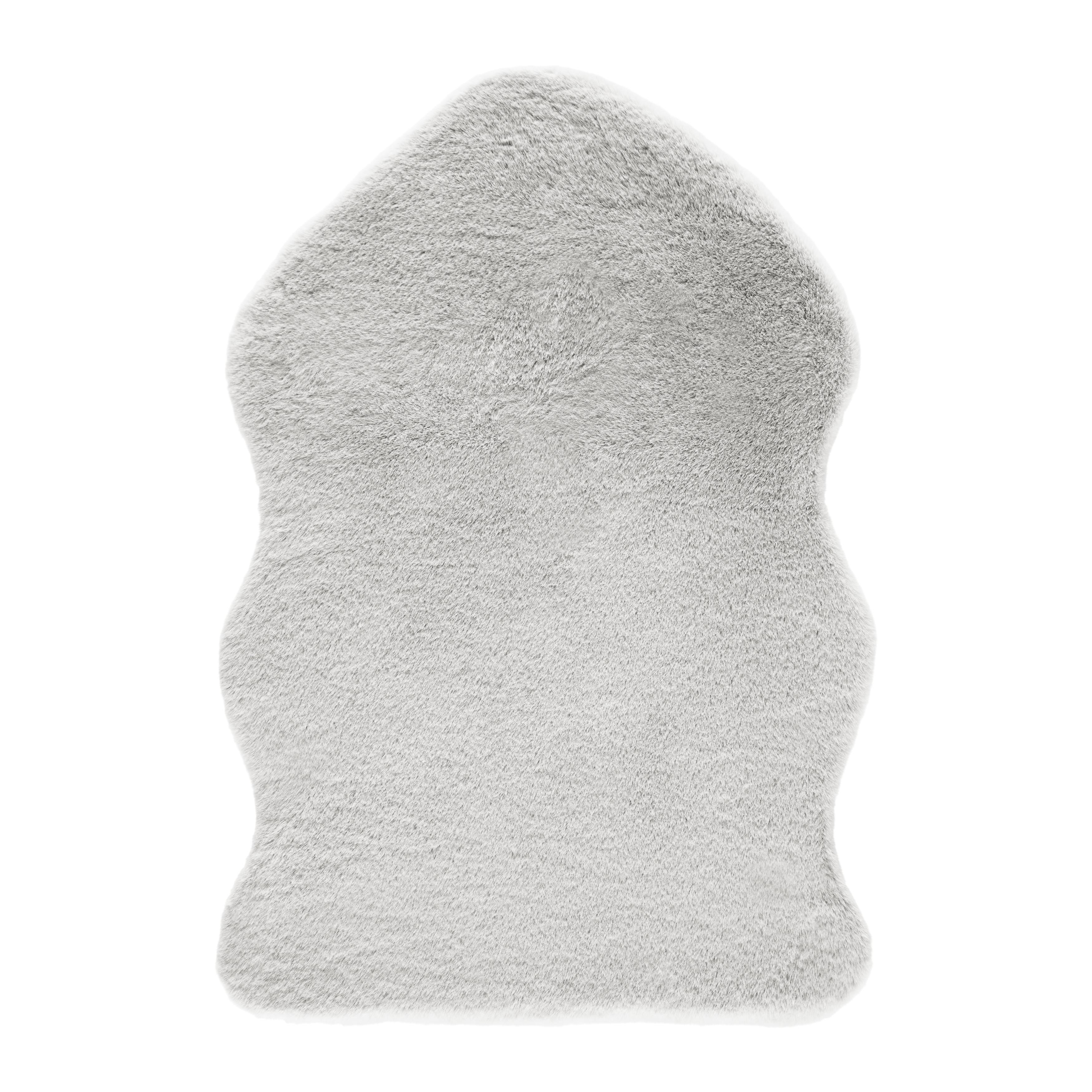 Schaffell Dacia in Hellgrau - Hellgrau, MODERN, Textil (90/60cm) - Bessagi Home