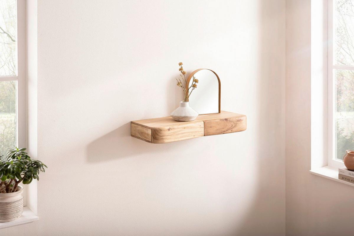 Wandboard Wl7.386 - Akaziefarben, Design, Holz (60/8/20cm) - Livetastic