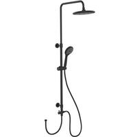 ZESTAW Z DESZCZOWNICĄ WATER SAVING - czarny, Basics, metal (22,5/75-120/27cm) - Wenko