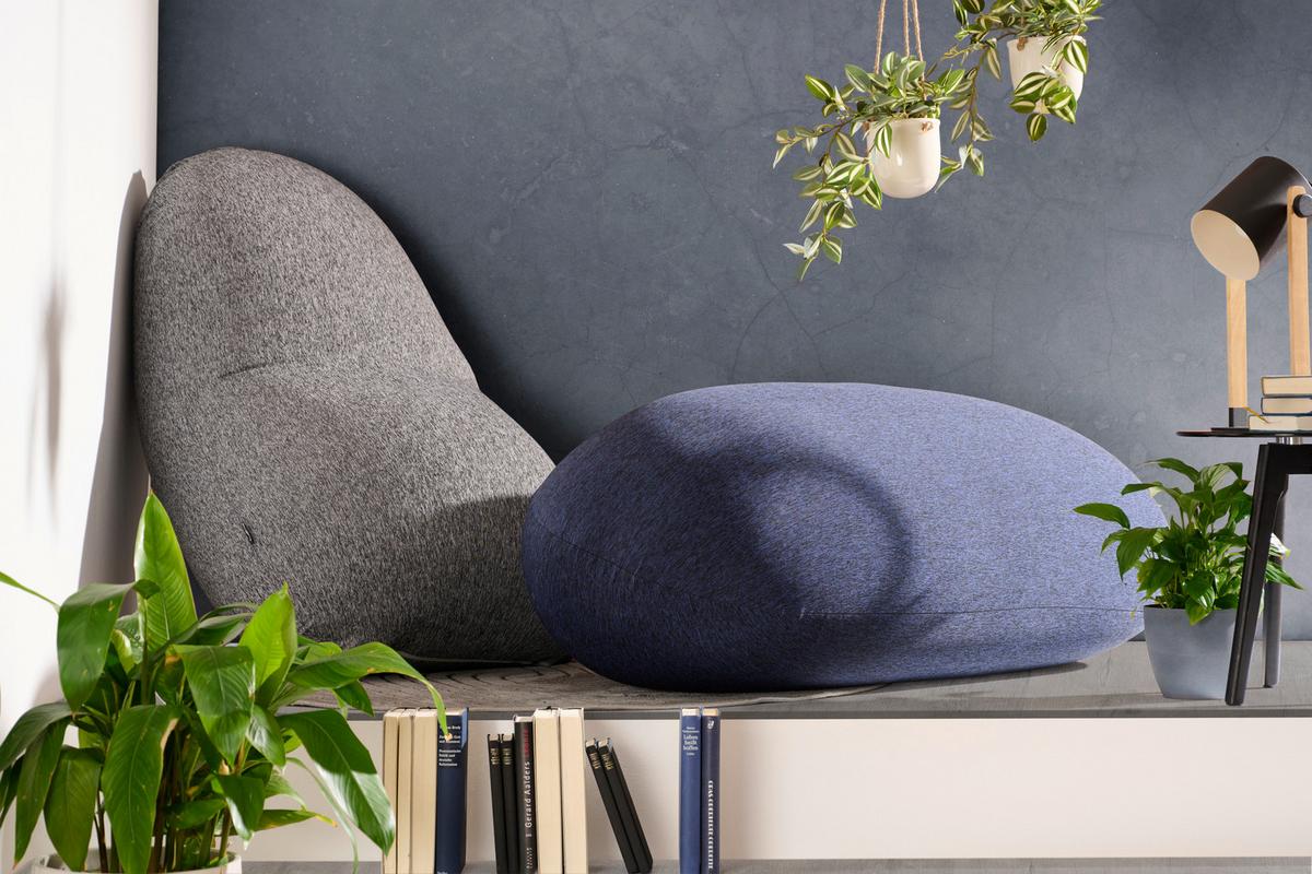 Sitzsack mit Zip ca. 60x75x150 cm Blau - Blau, MODERN, Textil (60/75/150cm) - Livetastic