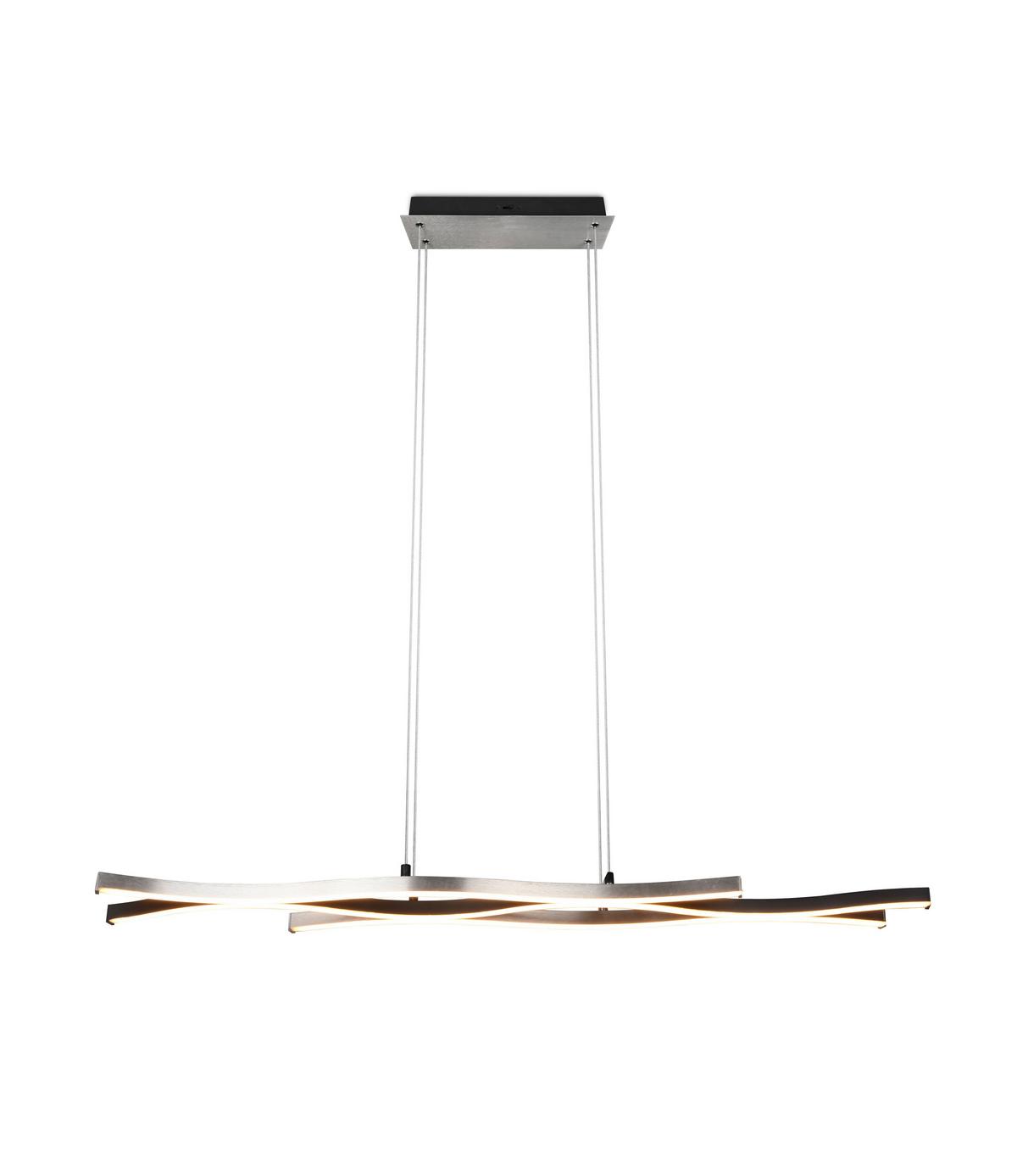 LED-Pendelleuchte Blaze Schwarz/Alufarben max. 35 Watt - Schwarz/Alufarben, Design, Metall (107,5/150/15,5cm) - Trio Leuchten