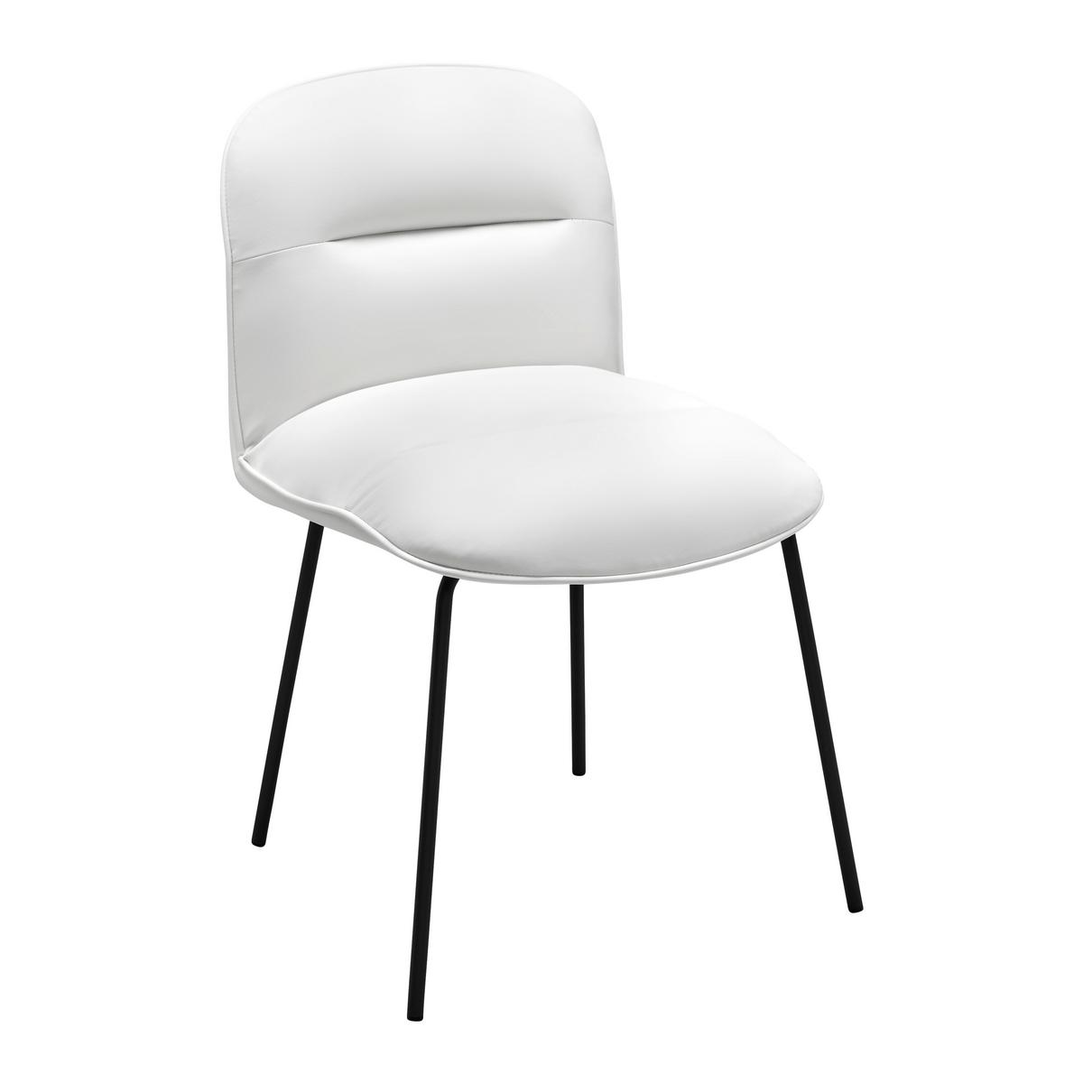 KRZESŁO ELLIS - biały/czarny, Modern, metal/drewno (43/80/50cm) - Bessagi Home