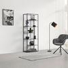 ÉTAGÈRE MATEA II -EXKLUSIV- - noir, MODERN, matériau en bois/métal (60/170/33cm) - Mömax