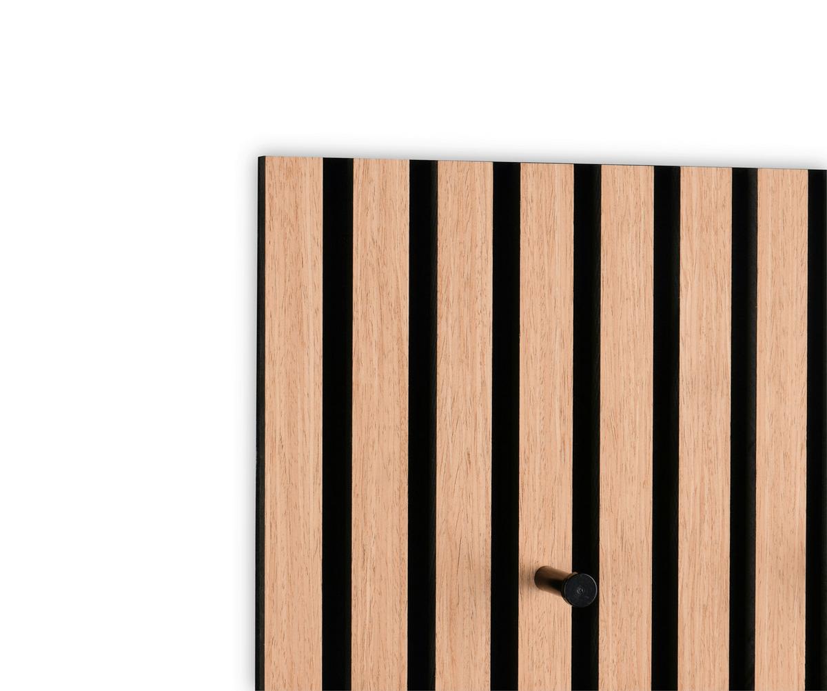 Garderobenleiste Grace Eiche Artisan - Eiche Artisan, MODERN, Holzwerkstoff/Textil (60/30/7cm) - Mömax