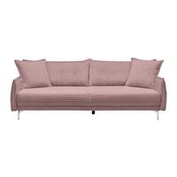 Bigsofa Kiss Altrosa - Chromfarben/Altrosa, MODERN, Holz/Metall (241/90/117cm) - Mömax
