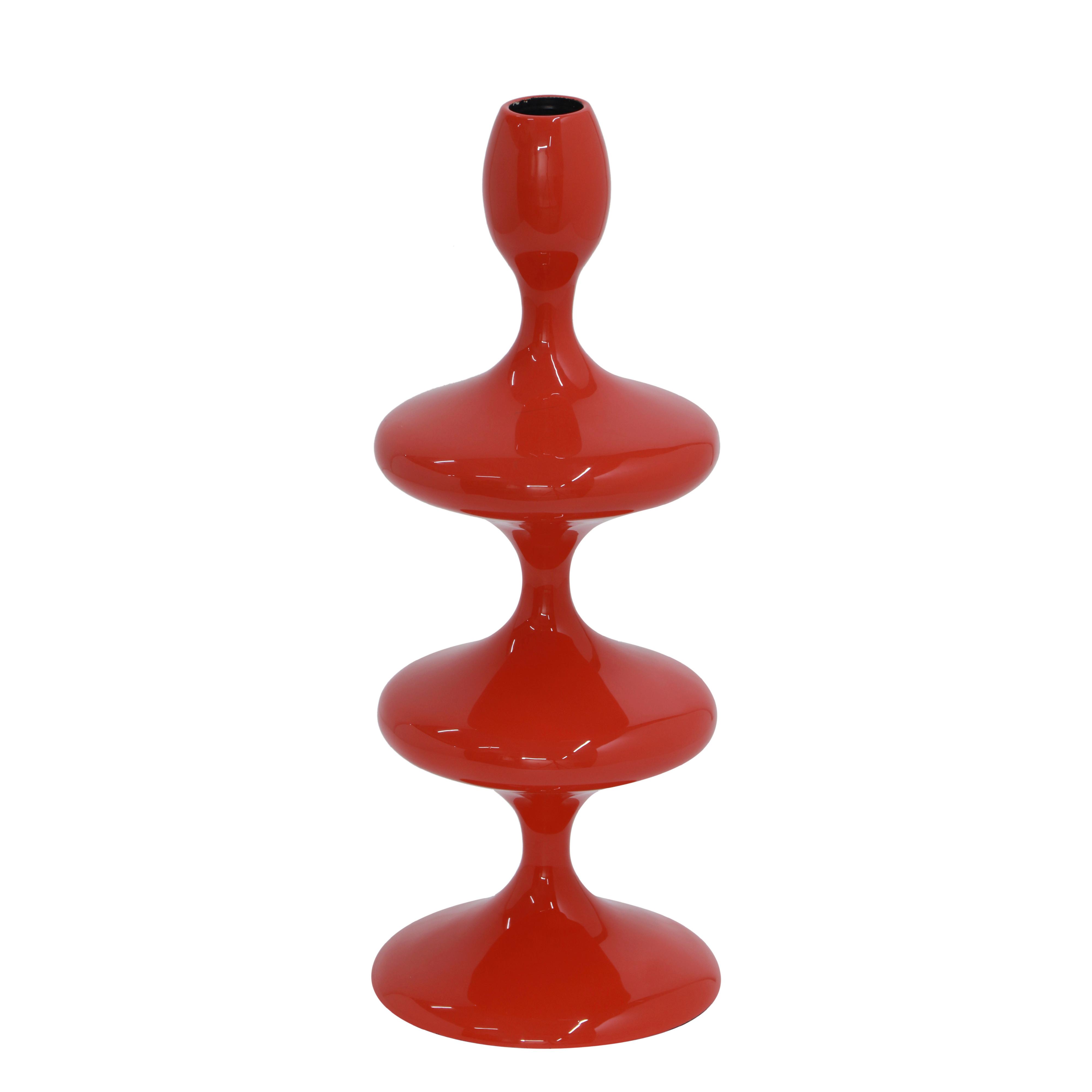 Stabkerzenhalter Laureen Rot - Rot, Basics, Metall (11/28/11cm)