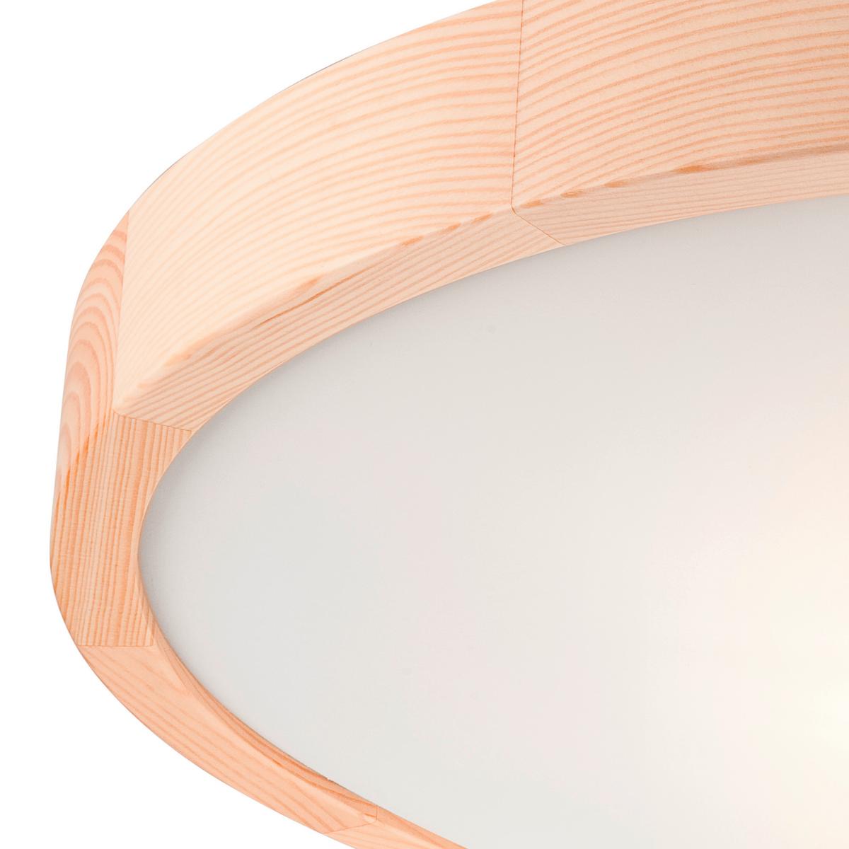 Deckenleuchte Anello max. 15 Watt - Kieferfarben, Natur, Holz (47/47/8cm)