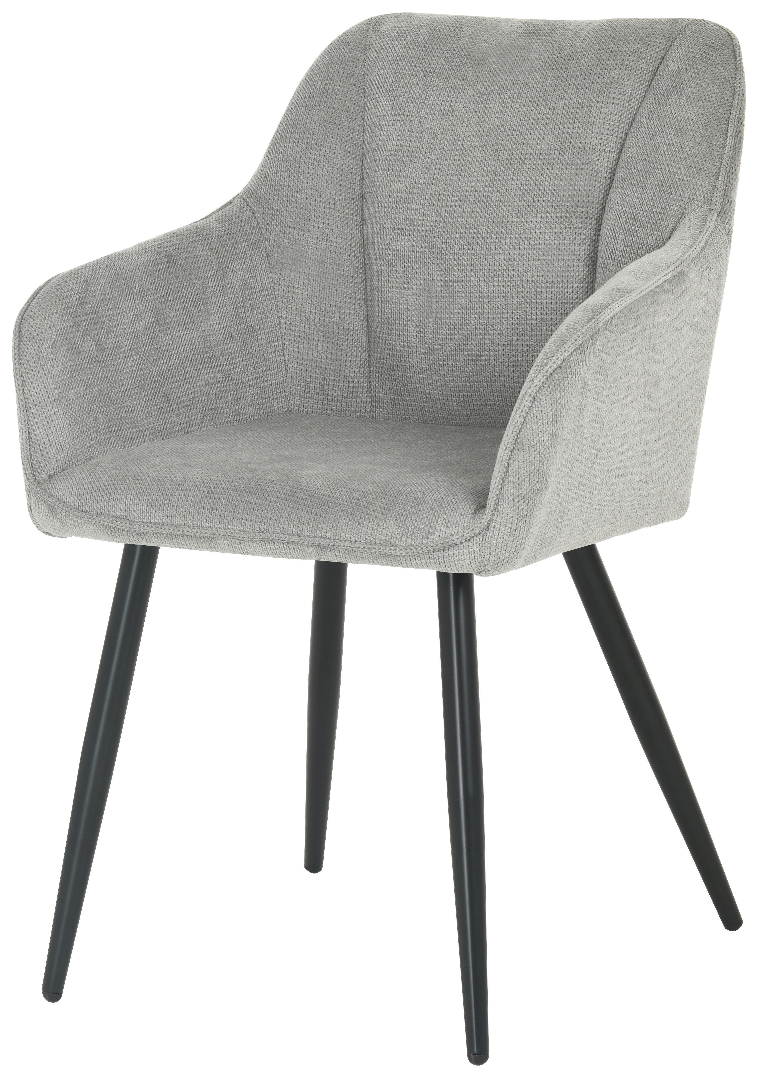 Naslanjač Caro, Siva - siva/črna, Konvencionalno, kovina/tekstil (61/82/55cm) - Nedis SmartLife