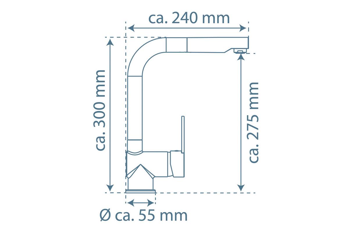 ARMATURA KUCHENNA 79760 -TOP- - czarny, Basics, metal (11,3/30/24cm) - Schütte