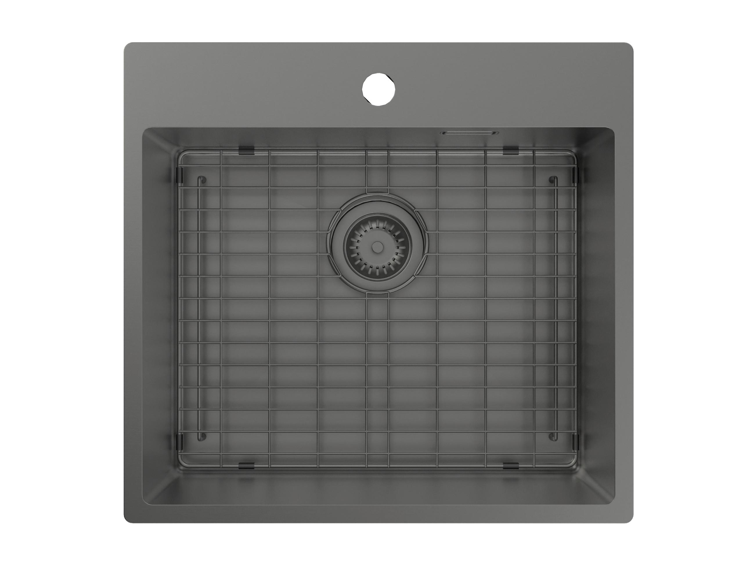 Spüle Aria Graphitfarben - Graphitfarben, Design, Metall (54/51cm) - Schütte
