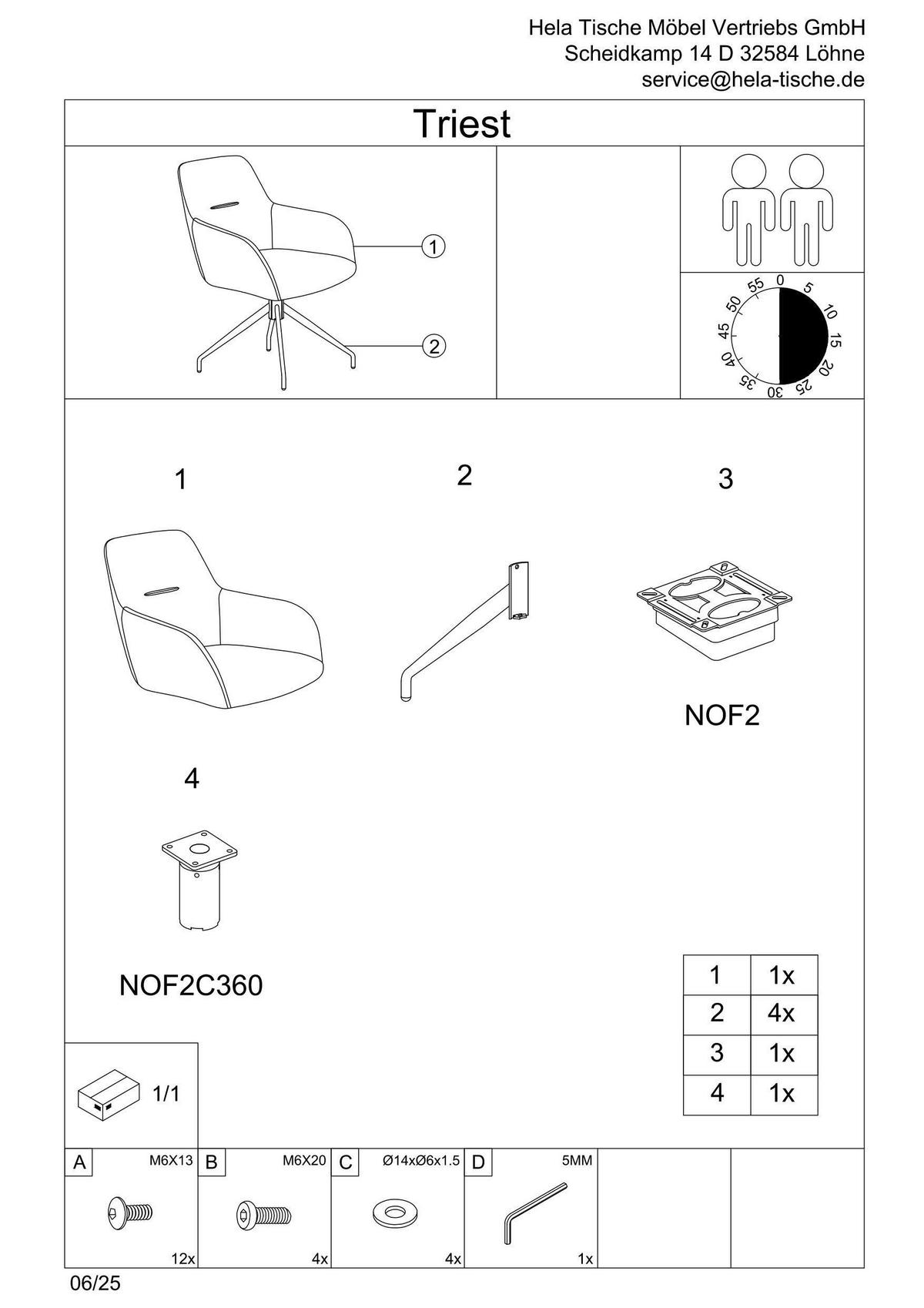 ARMLEHNSTUHL-SET TRIEST S 2ER-SET - Beige/Schwarz, MODERN, Textil/Metall (56/83/60cm) - MID.YOU