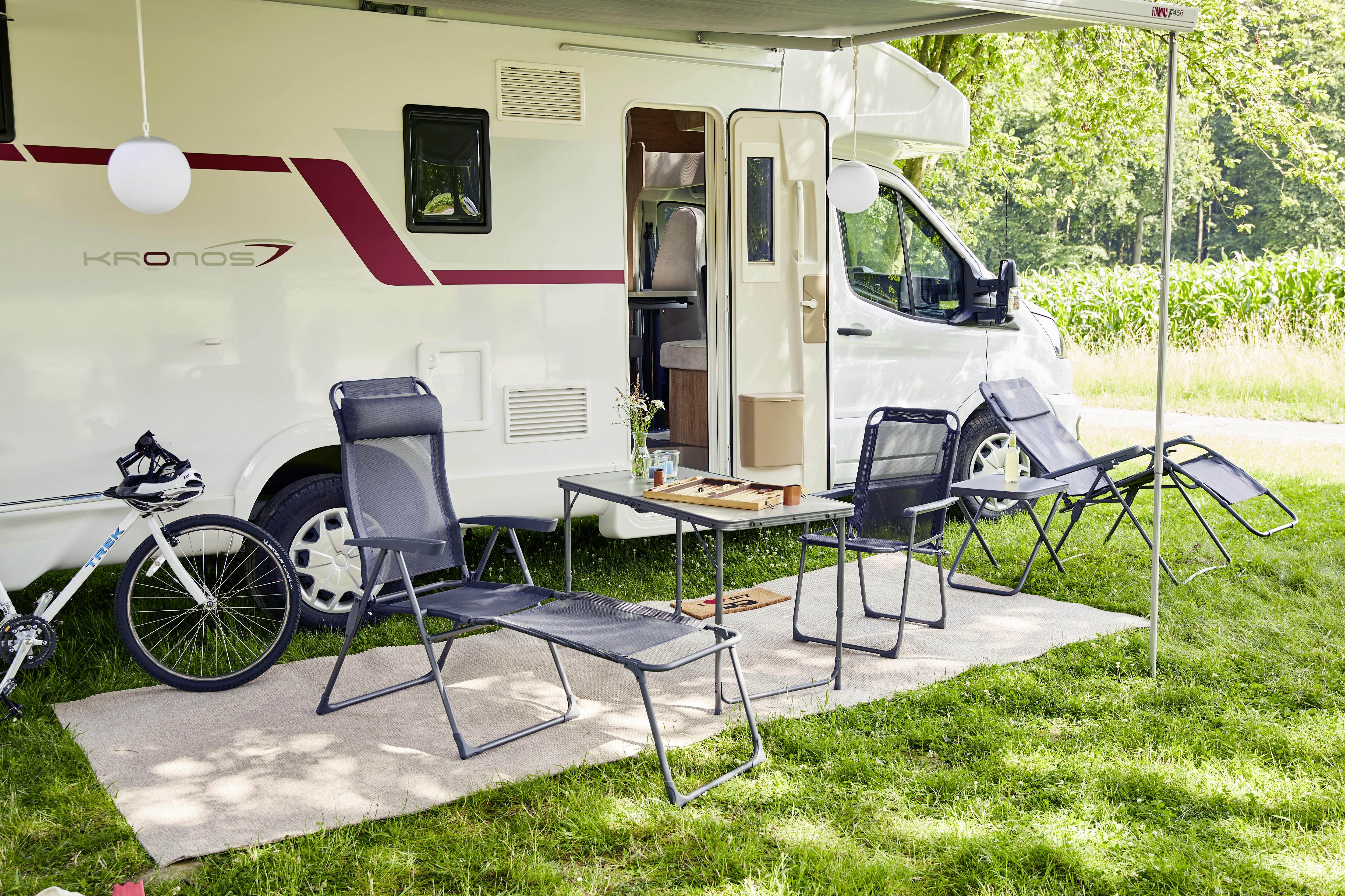 Campingtisch klappbar Economy 120x60 cm - Grau, KONVENTIONELL, Holzwerkstoff/Metall (120/60/70cm) - Siena Garden
