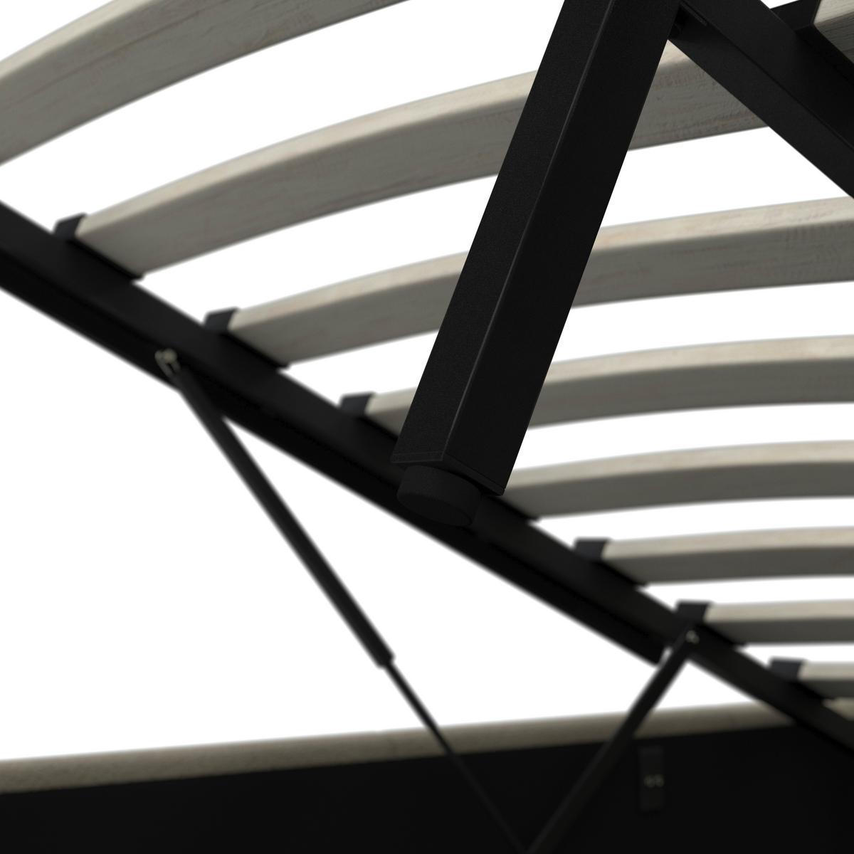 Polsterbett Mila ca. 180x200 cm Taupe Stauraum - Taupe/Schwarz, MODERN, Holz/Holzwerkstoff (180/200cm) - Bessagi Home