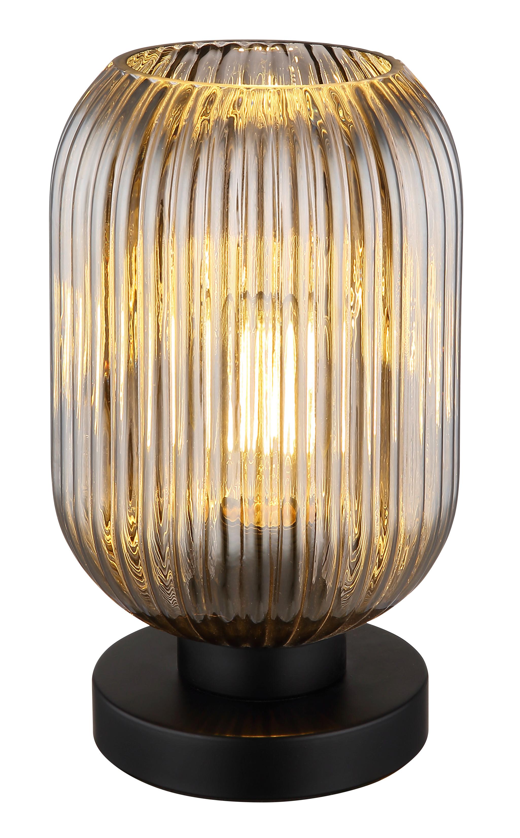 Namizna Svetilka 15469ts - siva/črna, Konvencionalno, kovina/steklo (14/24cm) - Globo