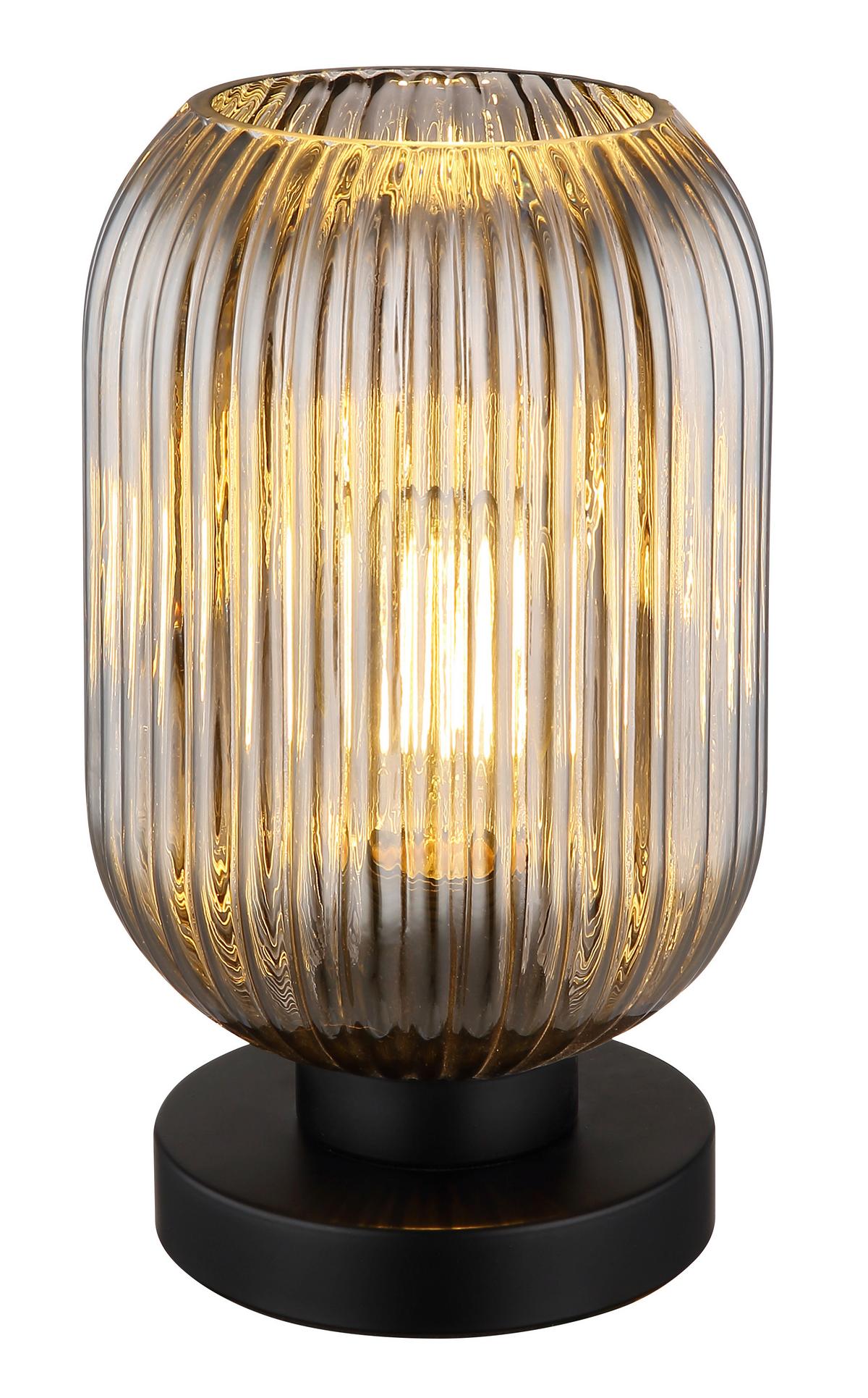 Namizna Svetilka 15469ts - siva/črna, Konvencionalno, kovina/steklo (14/24cm) - Globo