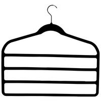 Hosenbügel Velvet in Schwarz - Schwarz, MODERN, Kunststoff/Textil (45/42,5/0,5cm) - Mömax