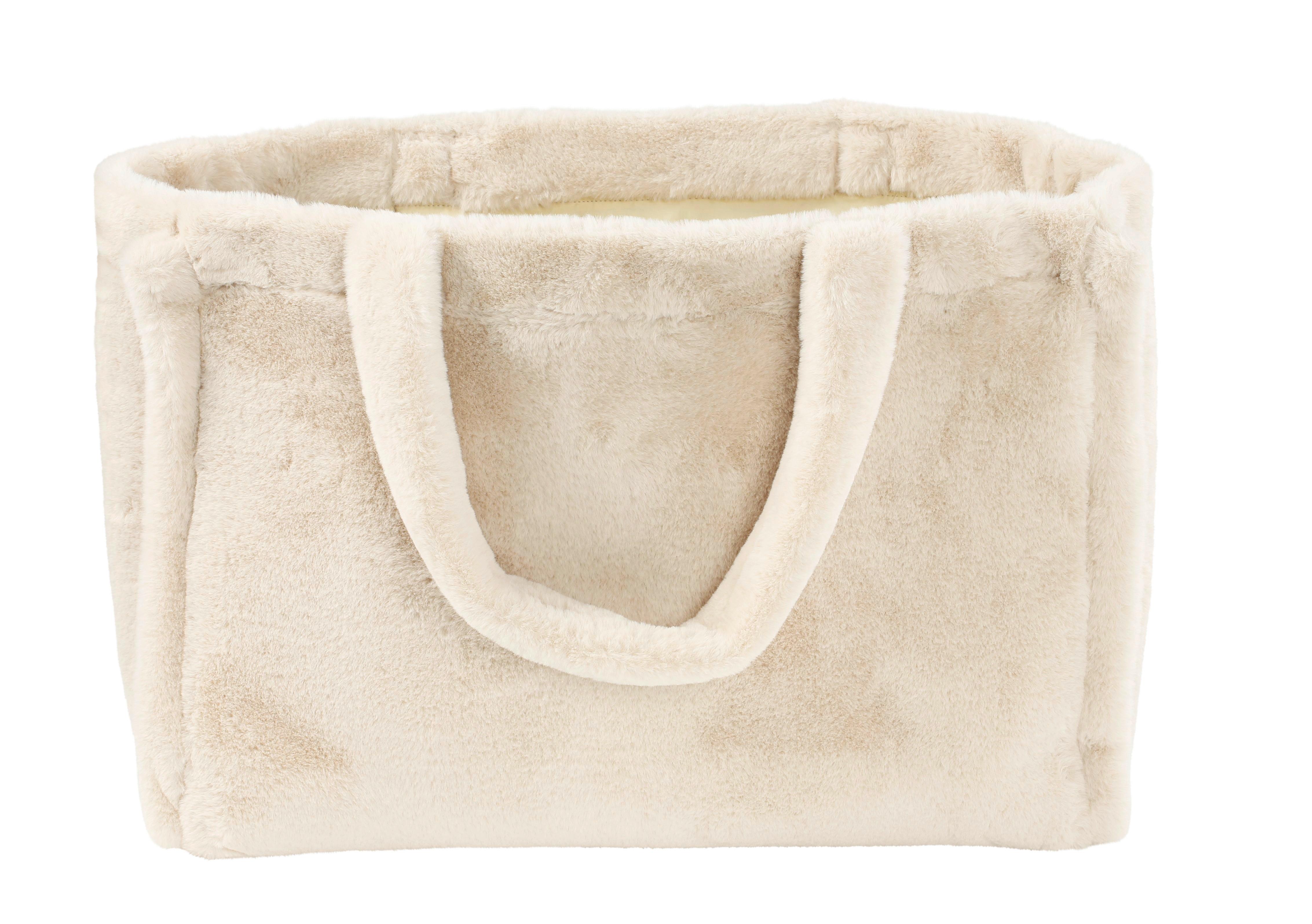 Einkaufstasche Liz in Offwhite - Beige, Textil (30/40cm) - Modern Living
