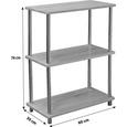 Etajeră Timilli - culoare lemn stejar/culoare crom, Modern, compozit lemnos/metal (60/76/30cm) Etajeră Timilli - culoare lemn stejar/culoare crom, Modern, compozit lemnos/metal (60/76/30cm)