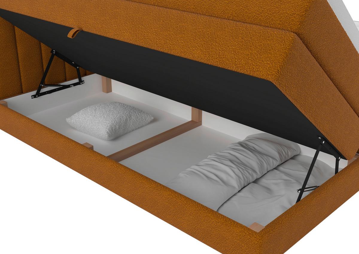 Boxspringbett Lina Rostfarben ca. 180x200cm - Rostfarben, KONVENTIONELL, Holz/Holzwerkstoff (180/200cm) - Premium Living