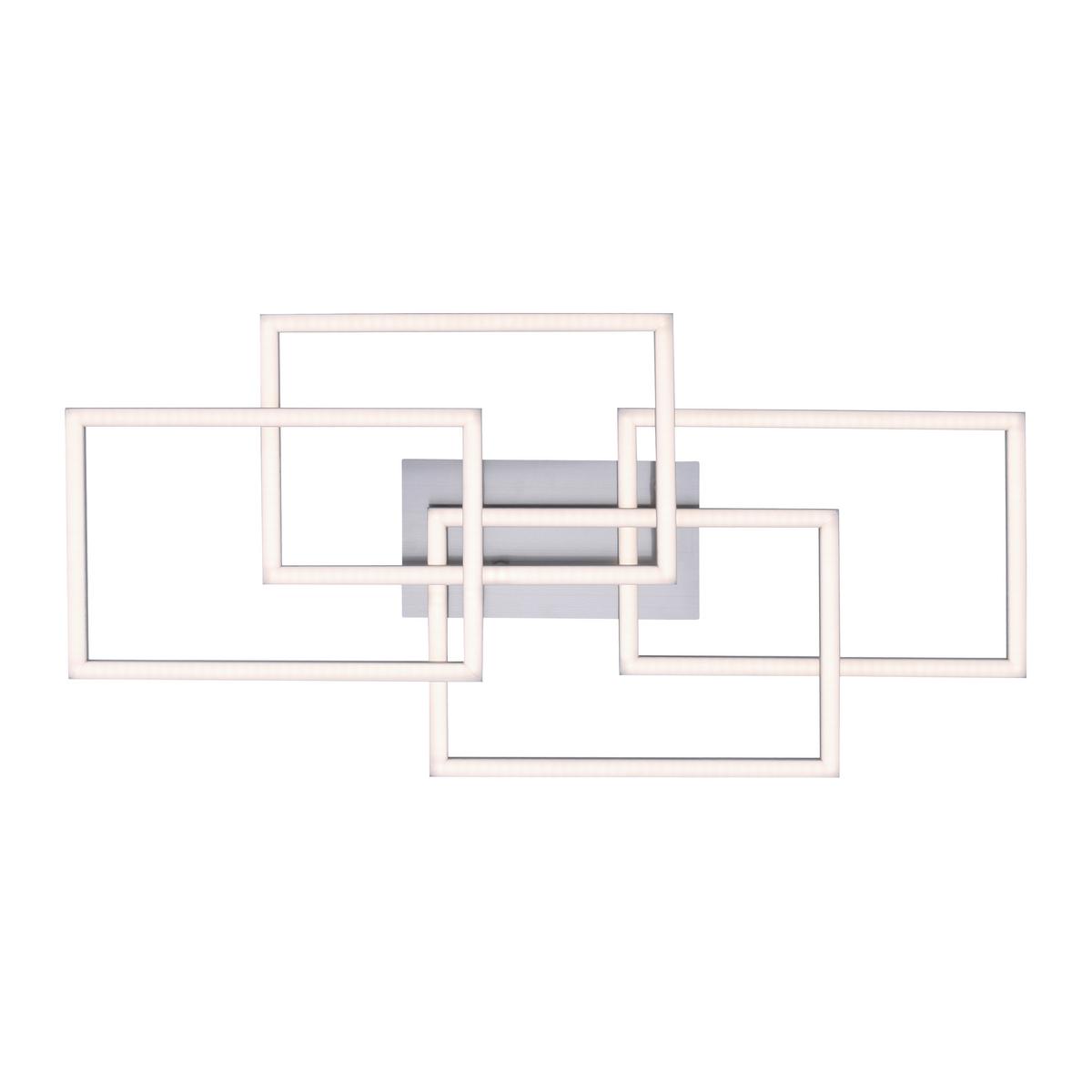 LED-Deckenleuchte Iven max. 41 Watt - Alufarben, Design, Kunststoff/Metall (70/34,5/9,5cm)