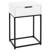 Nachtkästchen Ilva Schwarz/Weiß - Schwarz/Weiß, KONVENTIONELL, Holzwerkstoff/Metall (40/60/28cm) - Mömax
