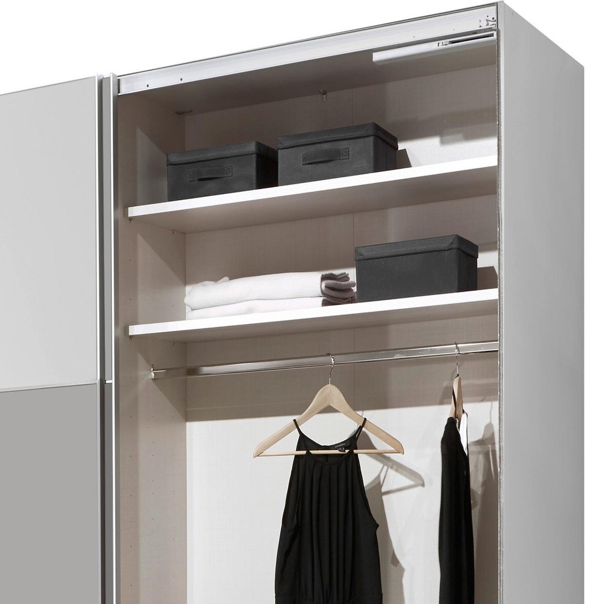 Ormar S Kliznim Vratima Includo - bijela/siva, Moderno (298/222/68cm) - Premium Living