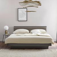 Polsterbett ''Mariello'', 180x200 cm, anthrazit - Hellbraun/Anthrazit, Modern, Holz/Textil (180/200cm) - Bessagi Home