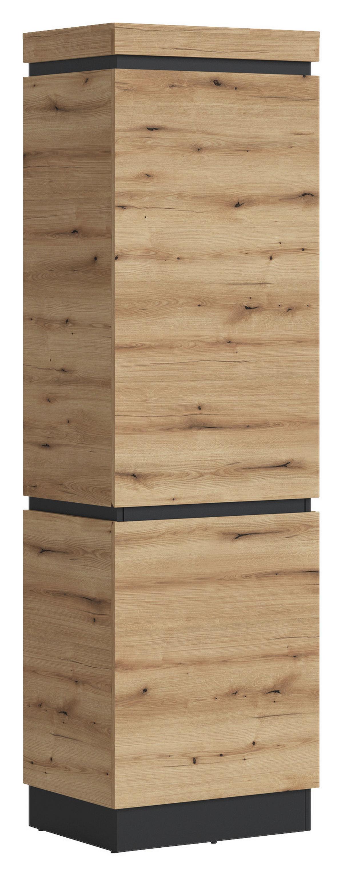 Dulap pentru hol CORTE - culoare lemn stejar/gri, Trend, material pe bază de lemn (60,1/200,5/45cm) - Modern Living