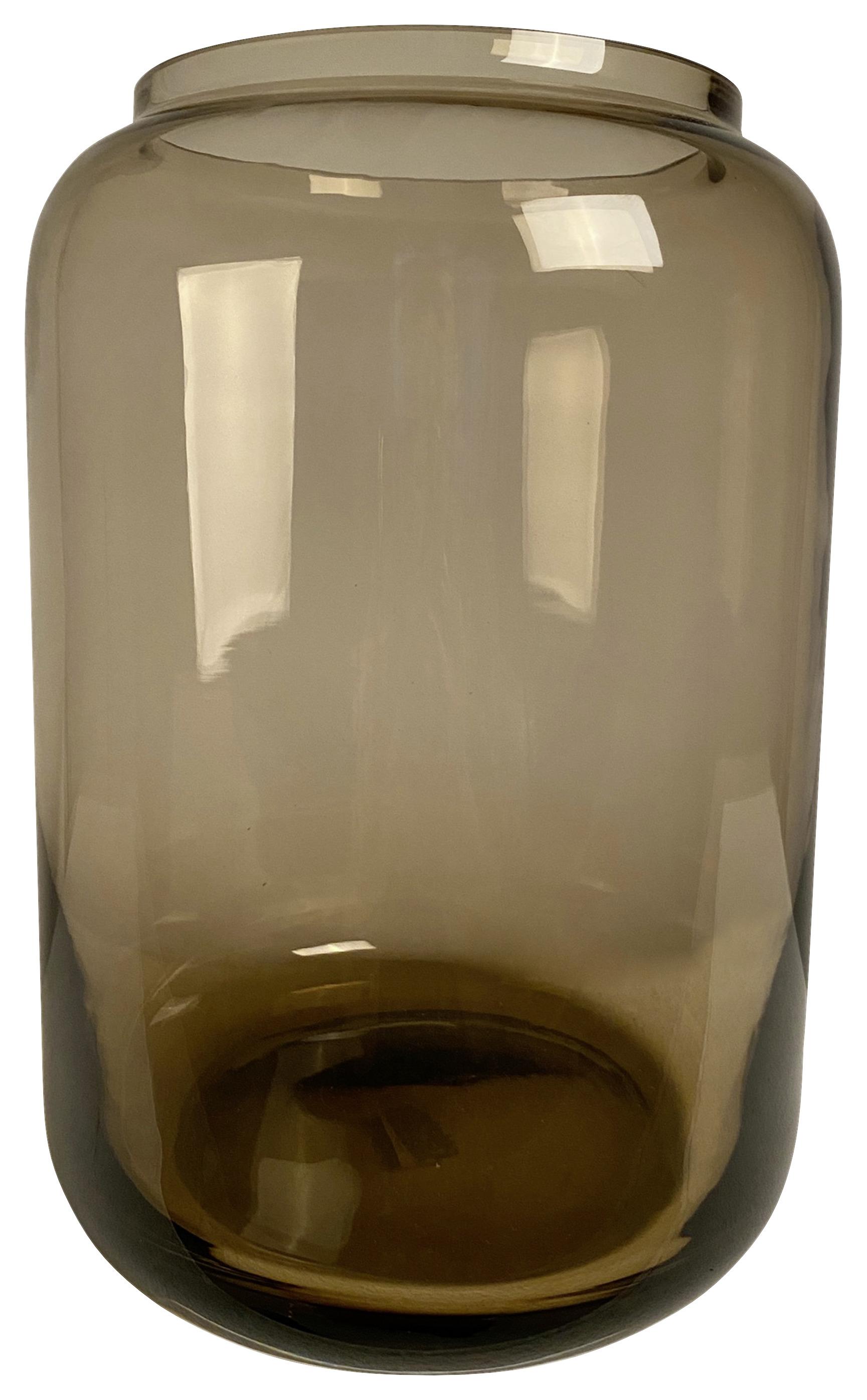 Vase Wolga in Taupe - Taupe, MODERN, Glas (19/27cm) - Vase the World