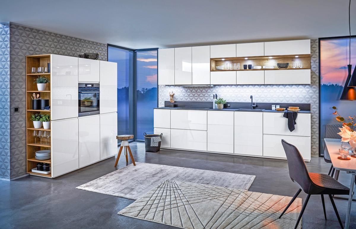 Kuhinja Po Meri Alpha Lack - magnolija, Moderno (180/345cm) - Nolte Küchen