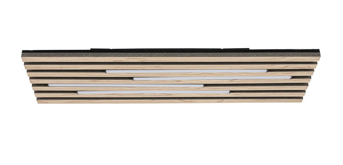 Stropna Led-svetilka Pani - črna/barve hrasta, Moderno, kovina/umetna masa (72/26,5/5,5cm) - Mömax