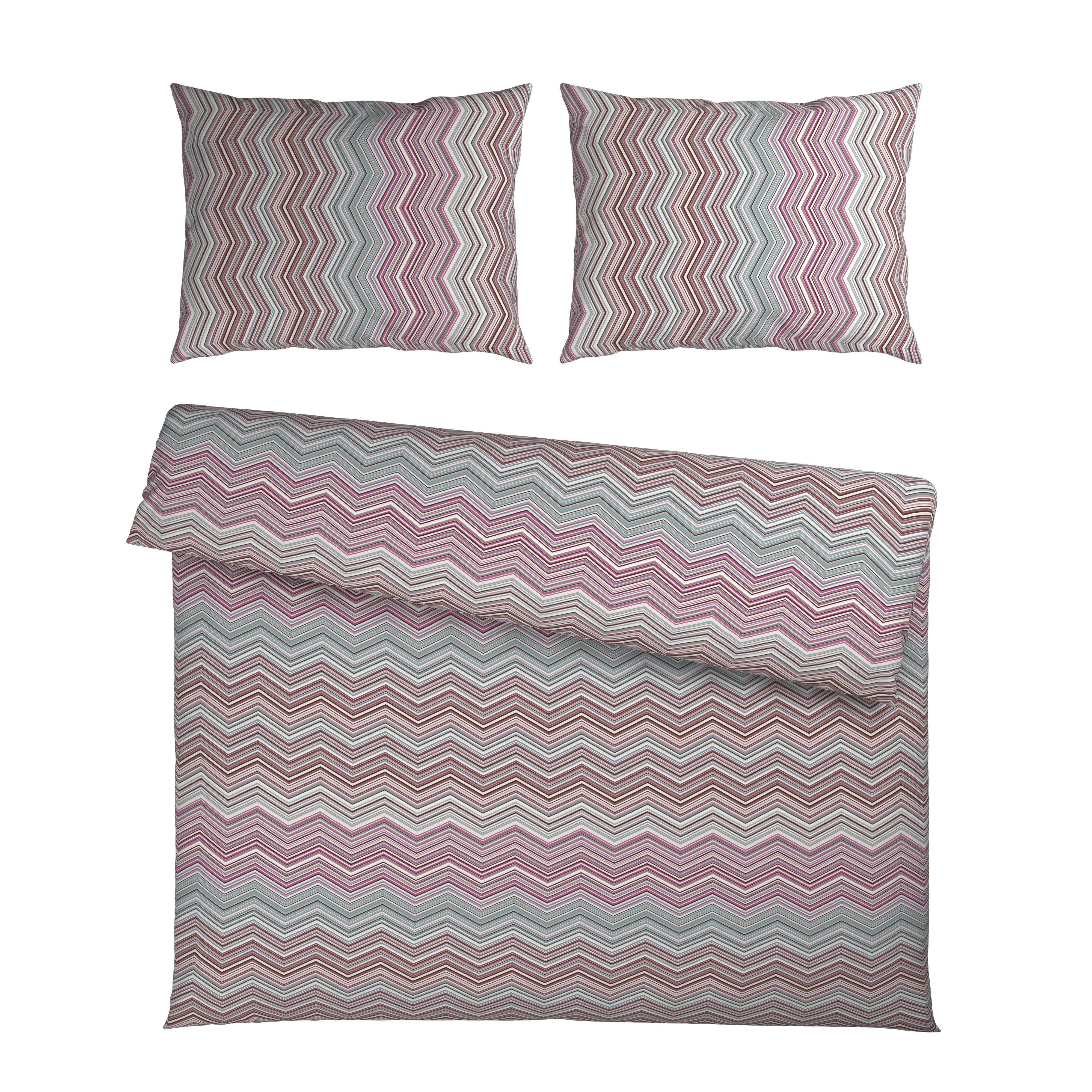 Posteljnina Zickzack Xxl, Sivovijolična, 2x60/80,200/200 - sivovijolična, Konvencionalno, tekstil (200/200cm) - Mömax