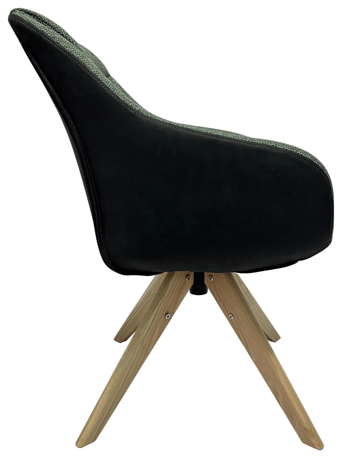 KRZESŁO Z PODŁOKIETNIKAMI FRESH - kolor dębowy/antracytowy, Konventionell, drewno/tkanina (57/83,5/60cm) - Landscape