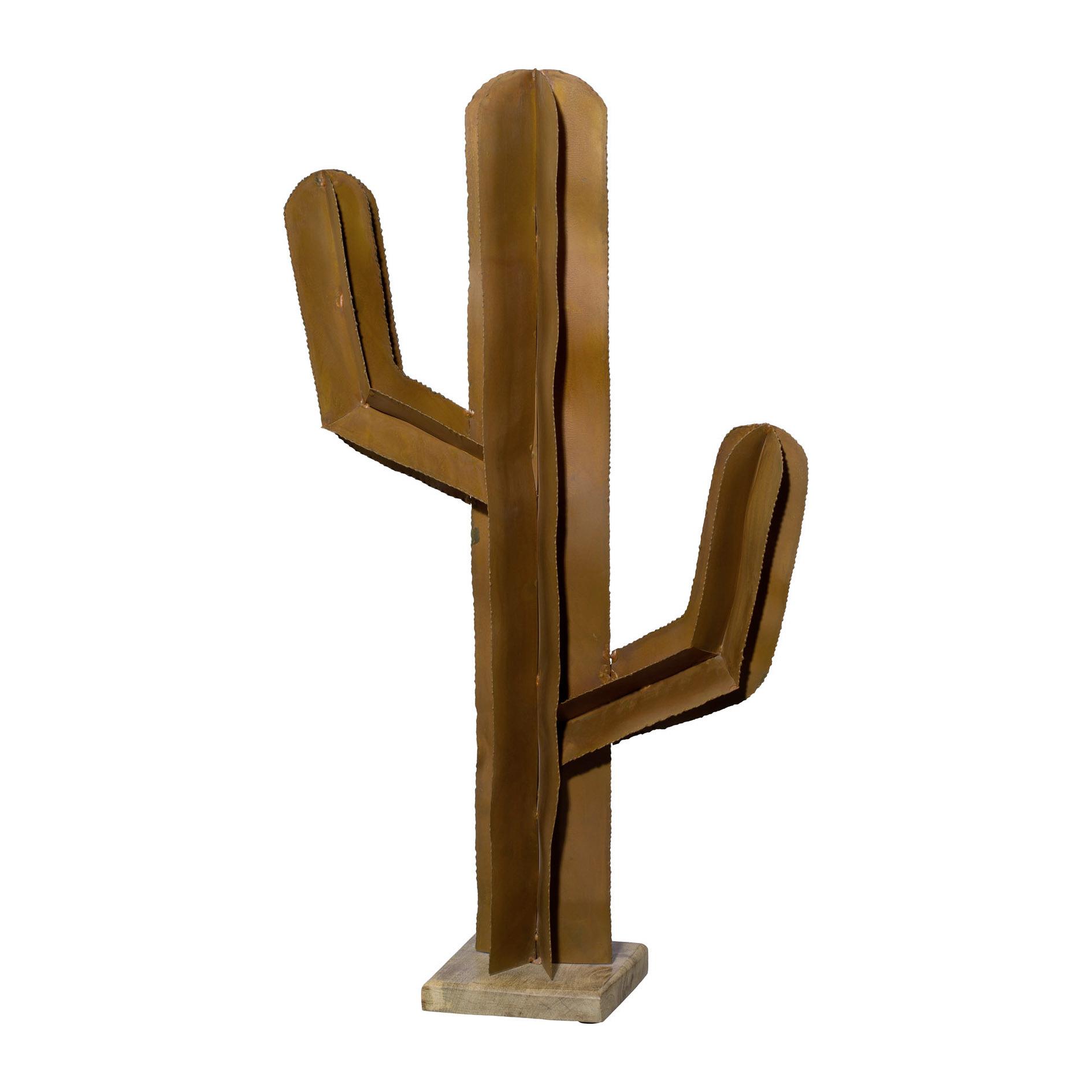 Dekokaktus Louis, ca. 95cm - Rostfarben, Trend, Metall (51/95/19cm) - MID.YOU