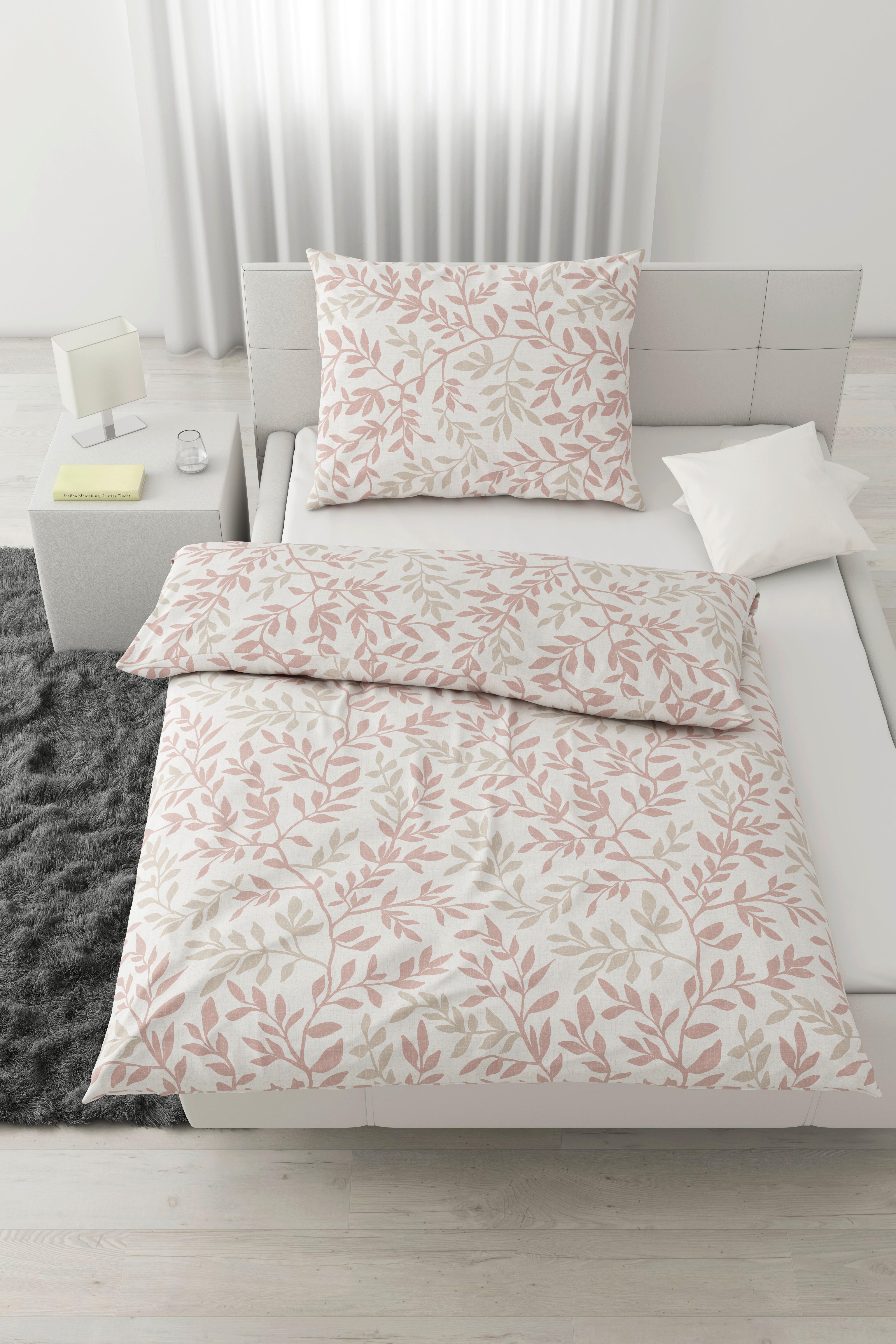 Ágyneműhuzat-garnitúra Siglinde - rózsaszín/szürke, Konventionell, textil (140/200cm) - Modern Living