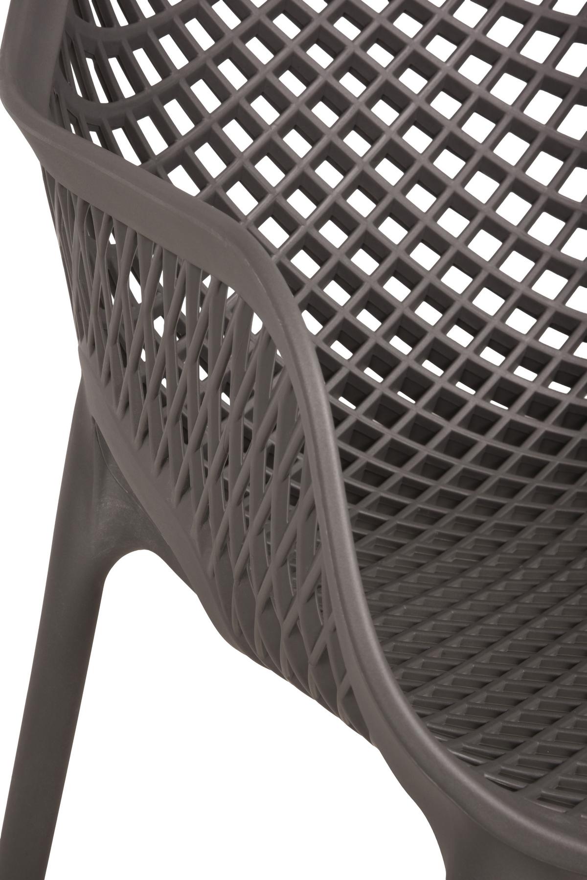 Gartenstuhl-Set Lauria Anthrazit, 2er Set - Anthrazit, MODERN, Kunststoff (53/82/60cm) - Gardenson