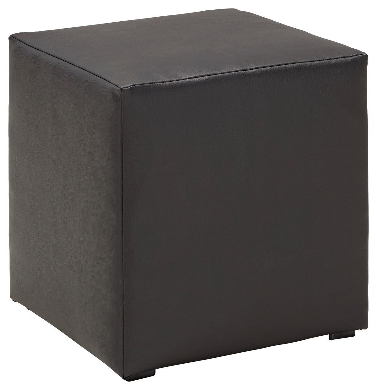 tabouret Schwarz - noir, textile/matière synthétique (40/42/40cm) - Mömax