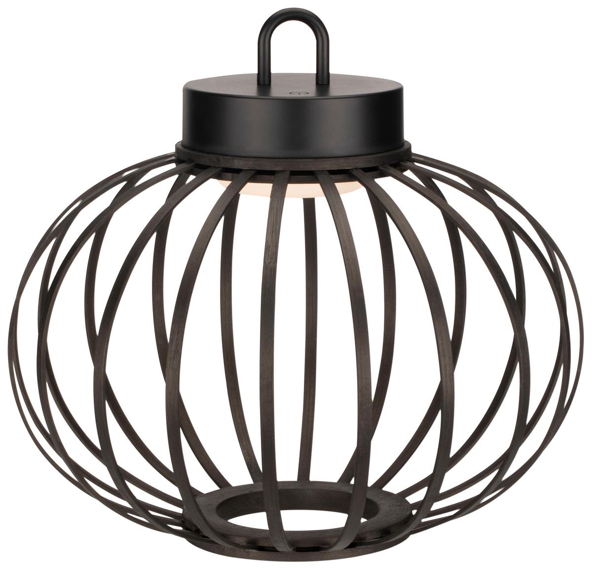 LAMPA ZEWNĘTRZNA LED PUNO - czarny, Modern, tworzywo sztuczne/materiały naturalne (25/21,5cm) - Modern Living
