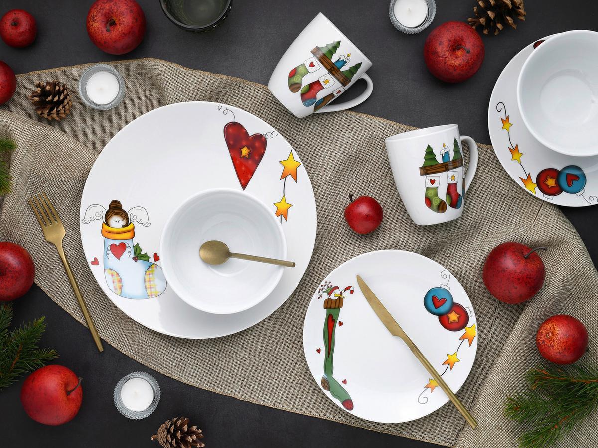 Kombinirani Servis Luna Christmas, 16-Delni - Basics, keramika - Creatable
