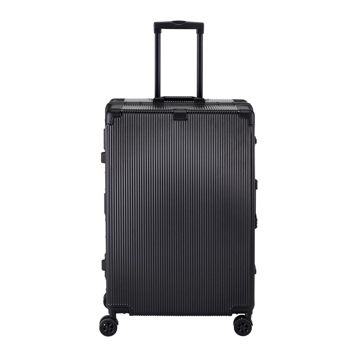 Reisekoffer Miami L Schwarz - Schwarz, MODERN, Kunststoff/Textil (51/31/78cm) - Mömax