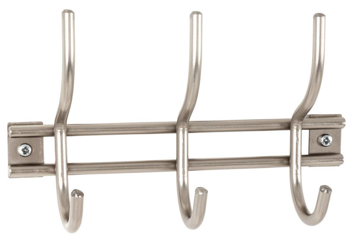 Cuier perete cu cârlige Eider - culoare inox, Modern, metal (22/14/8cm) - Modern Living