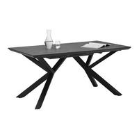 Ausziehtisch Kiano Anthrazit ca. 160-220 x 90cm - Anthrazit/Schwarz, MODERN, Holzwerkstoff/Metall (160-220/76/90cm) - Mömax