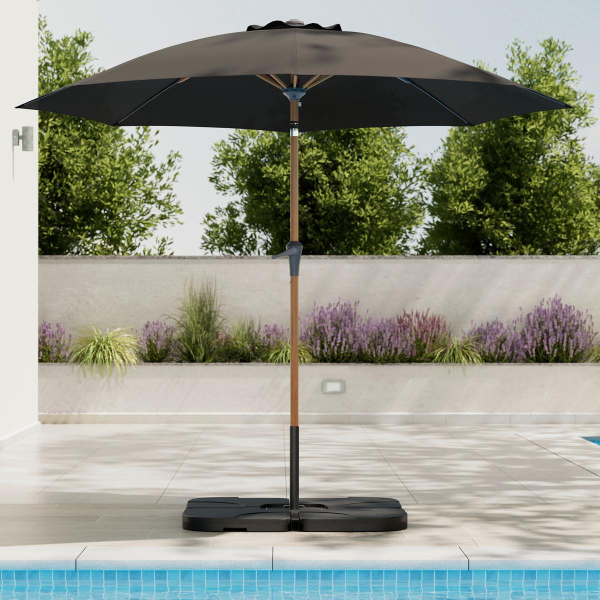 Napernyőtalp Nehezék 4db/csomag Pezi - fekete, Basics, műanyag - Mömax