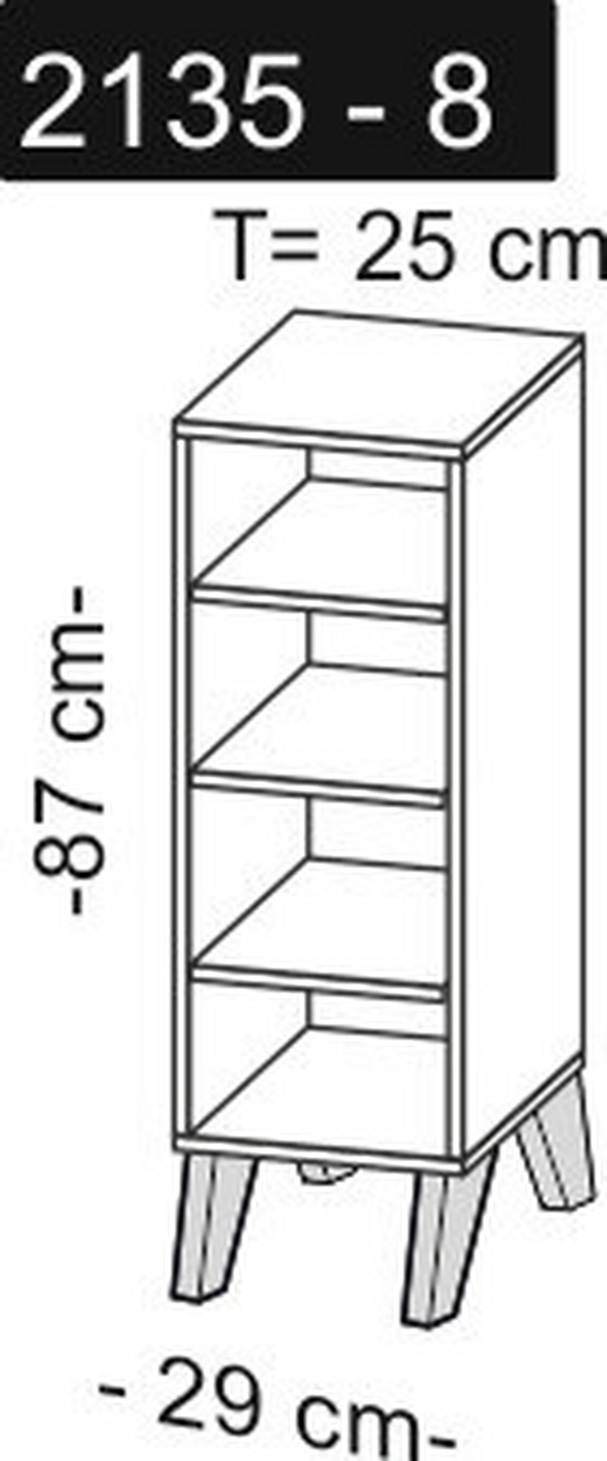 REGAŁ NISKI EMELY 2135-8-28 - Basics (29/87/25cm)