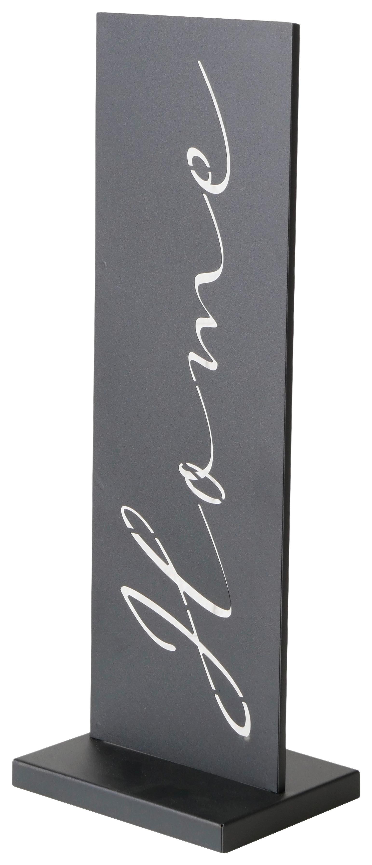 Dekoschild Home II Schwarz - Schwarz, KONVENTIONELL, Metall (20/15/55cm) - Mömax