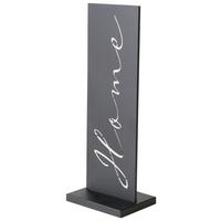 Dekoschild Home II Schwarz - Schwarz, Konventionell, Metall (20/15/55cm) - Mömax