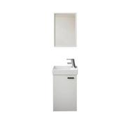 Gästebad Amy in Weiss - Weiss, Modern, Glas/Holzwerkstoff (41/165/23cm) - Mömax