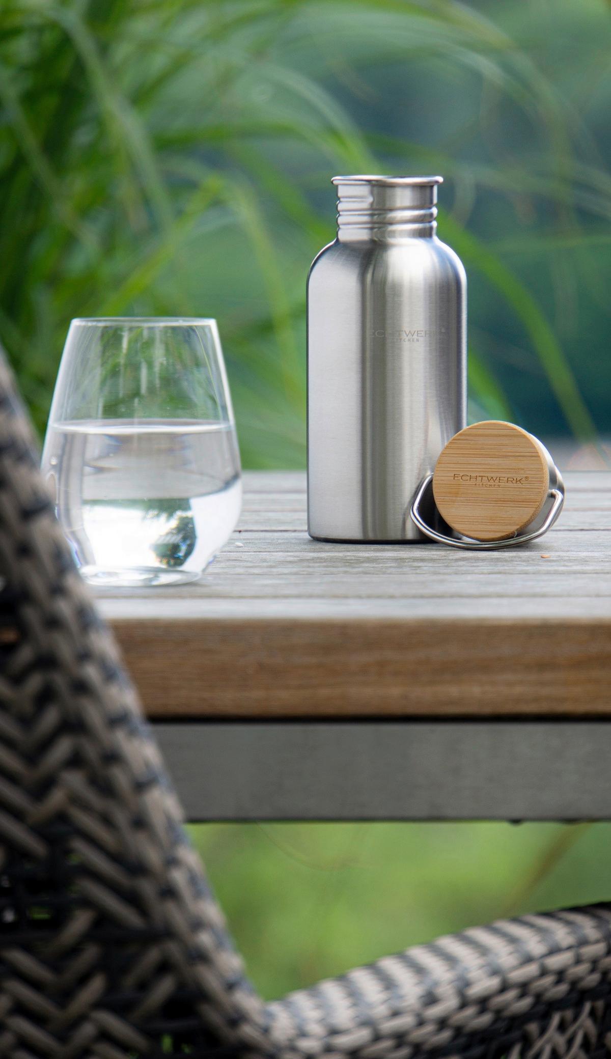 Sticlă termons cca. 500 ml - argintiu, Basics, metal (7/18cm) - Echtwerk