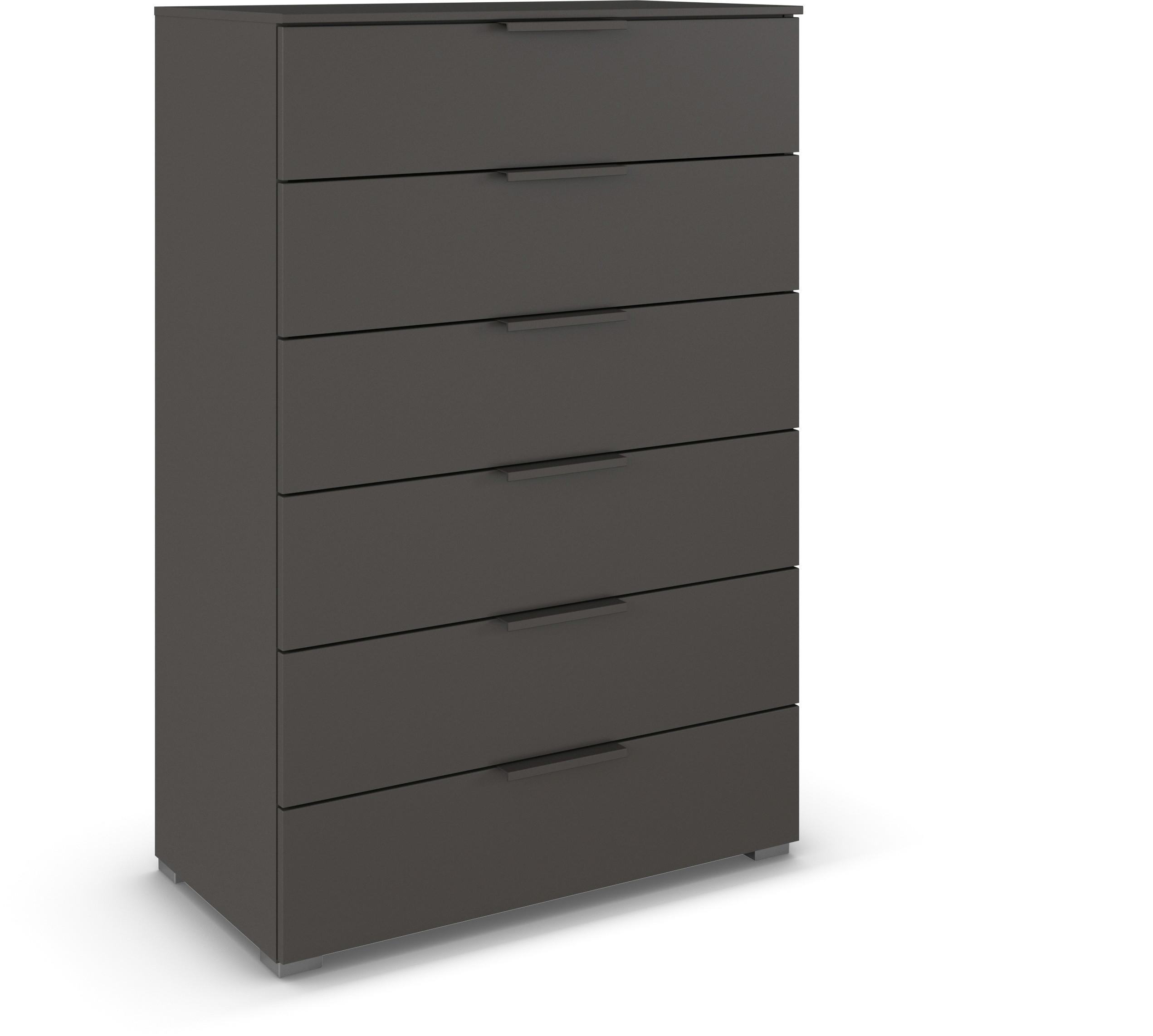 Komoda Paola, Barva Grafita - barve aluminija/barve grafita, Trend, kovina/leseni material (80/119/42cm) - Novel